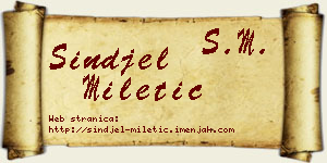 Sinđel Miletić vizit kartica